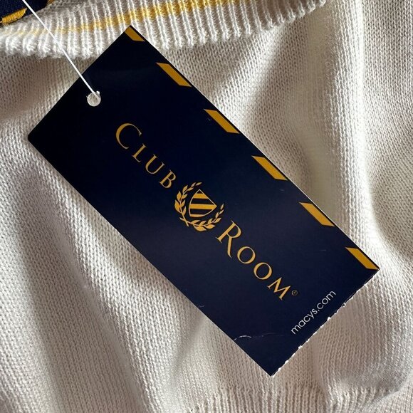 NWT Club Room Silver Birch Ivory Crew Neck Knit Sweater Mens Large - Picture 4 of 7